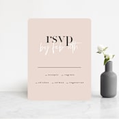 "Loved" - RSVP Cards in Champagne by Angela Garrick - Front