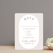 "Center Crest" - RSVP Cards in Sweet Potato by Alethea and Ruth - Front