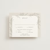 "Etched Frame" - RSVP Cards in Eggshell by Robert and Stella - Front
