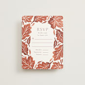 "Watercolor Fallen Leaves" - RSVP Cards in Copper by Katharine Watson - Front