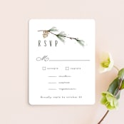 "Rustic Wedding" - RSVP Cards in Pine by Susan Brown - Front