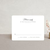 "Charming Go Lightly" - RSVP Cards in Crisp Black by danielleb - Front