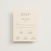 "The Manor" - RSVP Cards in Buff by Pixel and Hank - Front