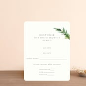 "Simple Pine Branches" - RSVP Cards in Vanilla by Mere Paper - Front