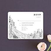 "Love In The City" - RSVP Cards in Pearl by Shiny Penny Studio - Front