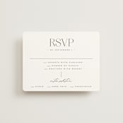 "Modern Type" - RSVP Cards in Moon by Heather Cairl - Front