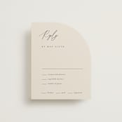 "Corner" - RSVP Cards in Linen by Kelly Schmidt - Front