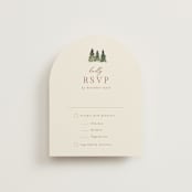 "Into the Forest" - RSVP Cards in Cream by Alethea and Ruth - Front