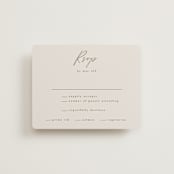 "Love Note" - RSVP Cards in Ecru by AK Graphics - Front