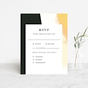 "Upper Block" - RSVP Cards in Daisy by Lea Velasquez - Front