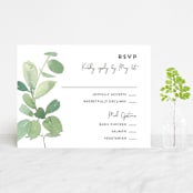 "Soft Eucalyptus" - RSVP Cards in Garden by Yao Cheng Design - Front
