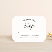 "Always" - RSVP Cards in Blush by Susan Brown - Front