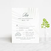"Palm Layers" - RSVP Cards in Palm Frond by Jill Means - Front