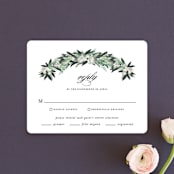 "Wall Flower" - RSVP Cards in Greenery by Jennifer Postorino - Front