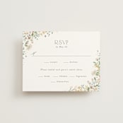 "Avery" - RSVP Cards in Lemongrass by Jennifer Wick - Front