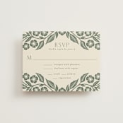 "Floral Diamond" - RSVP Cards in Eucalyptus by Katharine Watson - Front
