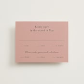 "Simple Type" - RSVP Cards in Olive Branch by Stacey Meacham - Front