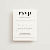 "Nolita" - RSVP Cards in Silk by Annie Clark - Front