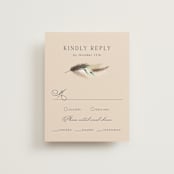 "Arched Pampas" - RSVP Cards in Basil by Kaydi Bishop - Front