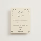 "Roses" - RSVP Cards in Vanilla by Ani Somi - Front