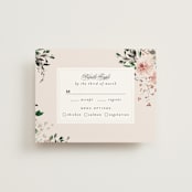 "Wildflower" - RSVP Cards in Almond by Leah Bisch - Front