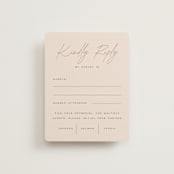 "Sunset Beach" - RSVP Cards in Sand by Owl and Toad - Front