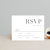 "Bold Modernist" - RSVP Cards in Ink by Kristie Kern - Front