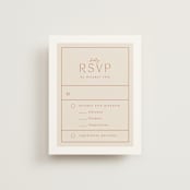 "Modern Ticket" - RSVP Cards in Rust by Alethea and Ruth - Front