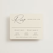 "Scripted Names" - RSVP Cards in Ecru by Hooray Creative - Front