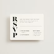 "Make it official" - RSVP Cards in Panda by Lea Delaveris - Front