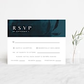 "AMAYA" - RSVP Cards in Deep Sea by Melanie Kosuge - Front