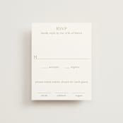 "Perriand" - RSVP Cards in Moss by Megan Davis - Front