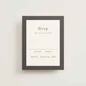 "monogram square" - RSVP Cards in Charcoal by Lori Wemple - Front
