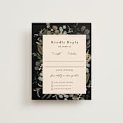 "Peonies & Sage" - RSVP Cards in Fawn by Susan Moyal - Front