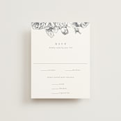 "Delicate" - RSVP Cards in Pearl by Emily Sabol Goss - Front