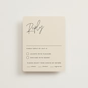 "Signed" - RSVP Cards in Champagne by JoAnn Jinks - Front