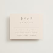 "Understated Elegance" - RSVP Cards in Buttercream by Brandy Folse - Front