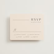 "Modern Aligned" - RSVP Cards in Creampuff by Carolyn MacLaren - Front
