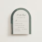 "Verdant" - RSVP Cards in Moss by Nicoletta Savod - Front