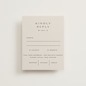 "Wine Label" - RSVP Cards in Stone by Owl and Toad - Front