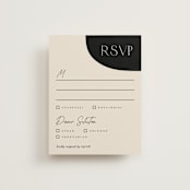 "Contour" - RSVP Cards in Ecru by Erica Krystek - Front