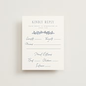 "Pavilion" - RSVP Cards in Navy by Petra Kern - Front