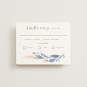 "Cascading Floral" - RSVP Cards in Lagoon by Corinne Malesic - Front