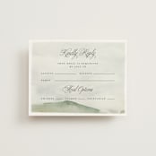 "Countryside" - RSVP Cards in Emerald by Petra Kern - Front