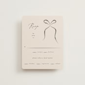 "Bow" - RSVP Cards in Tuxedo by Corinne Malesic - Front