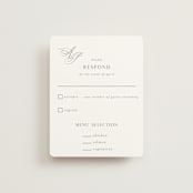 "Regal" - RSVP Cards in Snow by Melinda Denison - Front
