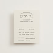 "Modern Monogram" - RSVP Cards in Latte by Jackie Crawford - Front