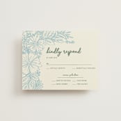 "Bloom" - RSVP Cards in Waterfall by Kelly Watkins - Front