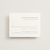 "Align" - RSVP Cards in Cotton by Jennifer Postorino - Front