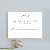 "Storybook Romance" - RSVP Cards in Cotton by Stacey Meacham - Front